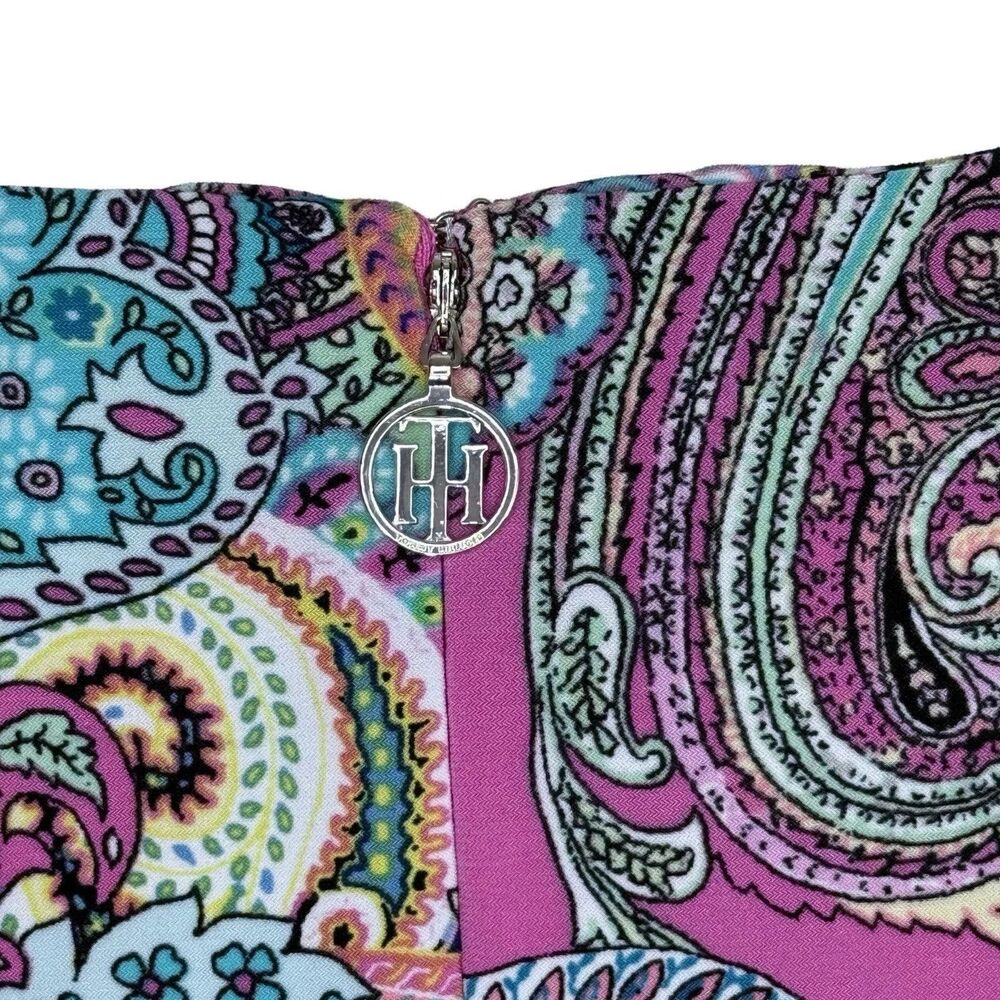 Tommy Hilfiger Multicolor Paisley Bell Sleeve Dress Women’s Size 4 - Picture 8 of 11